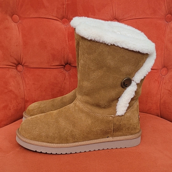 Koolaburra By Ugg Alamie Mid-calf Pull-on Boots- Chestnut Size 8 - Picture 4 of 10